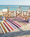 Seaside Stripes Collection Area Rug - Azul Rectangle White  lifestyle 18