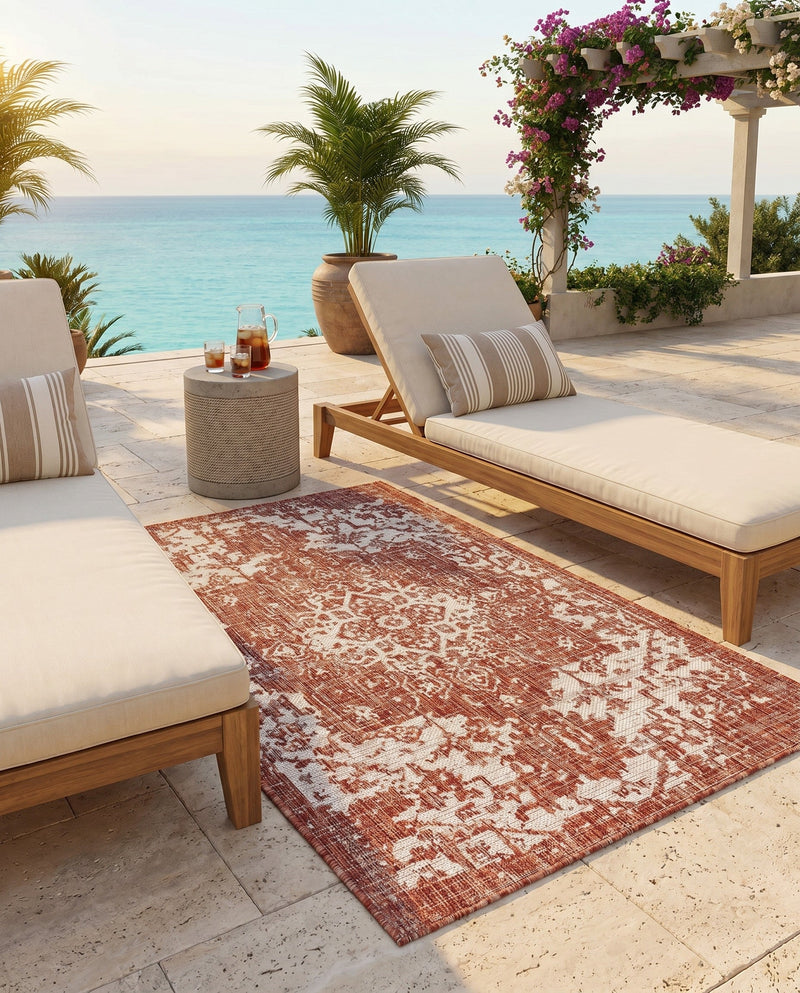 Urban Oasis Rugs Collection Area Rug -  Penthouse (Rust Red) Rectangle Rust Red  lifestyle 28