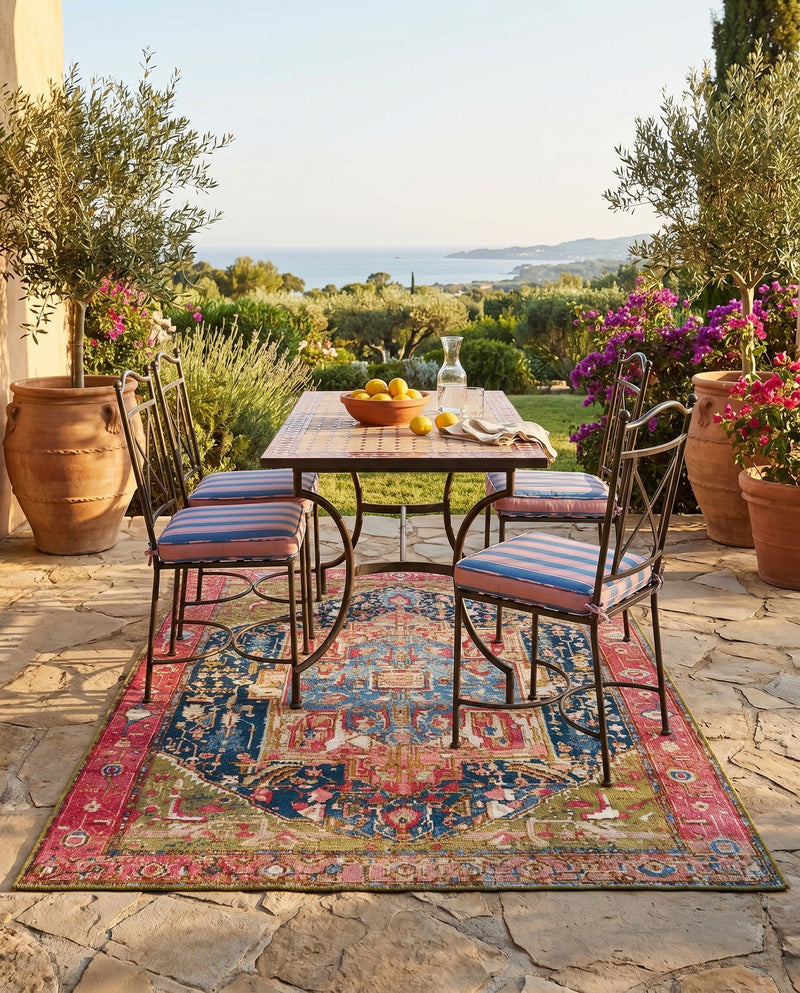 Patio Heritage Collection Area Rug -  Sanctuary Rectangle Multi  lifestyle 26