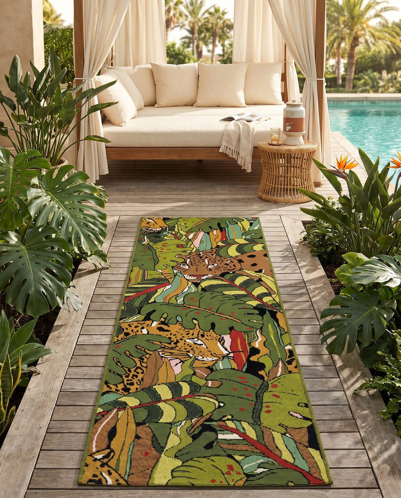 Seaside Blooms Collection Area Rug -  Sorrento Runner Green  lifestyle 57