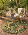 Seaside Blooms Collection Area Rug -  Sorrento Round Green  lifestyle 64