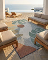 Coastal Terrace Collection Area Rug -  Boardwalk Rectangle Blue  lifestyle 13