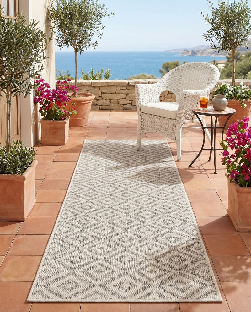 Urban Oasis Rugs Collection Area Rug -  Rooftop (Light Gray) Runner Light Gray  lifestyle 53