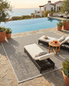 Terrace Fringe Collection Area Rug - Patio Rectangle Brown  lifestyle 30