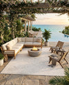 Tribal Terrace Treasures Collection Area Rug - Mayan Marina (Light Gray) Rectangle Light Gray  lifestyle 26