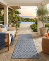 Savannah Pergola Collection Area Rug -  Pavilion (Blue) Runner Blue  lifestyle 48