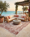 Patio Heritage Collection Area Rug -  Lafayette (Rust Red) Rectangle Rust Red  lifestyle 14