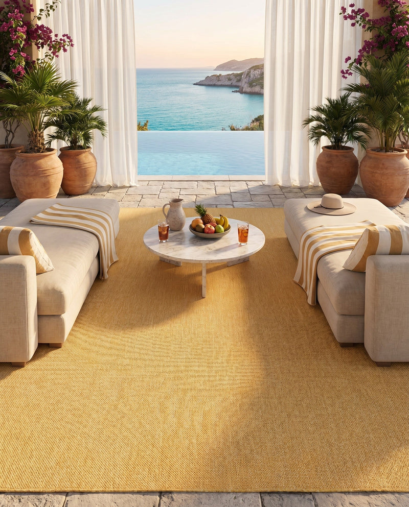 Seaside Serenity Collection Area Rug - Veranda (Corn Harvest Yellow) Rectangle Corn Harvest Yellow  lifestyle 17