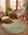 Savannah Pergola Collection Area Rug -  Pergola (Green) Round Green  lifestyle 82