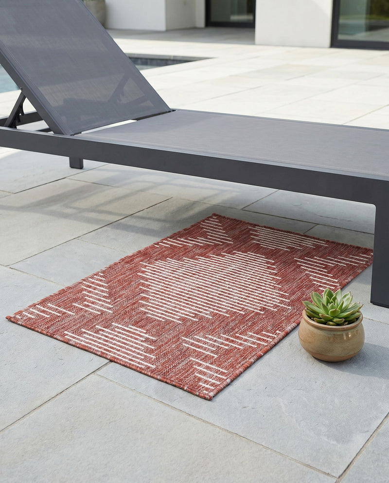 Urban Terrace Collection Area Rug -  Chelsea (Rust Red) Rectangle Rust Red  lifestyle 26