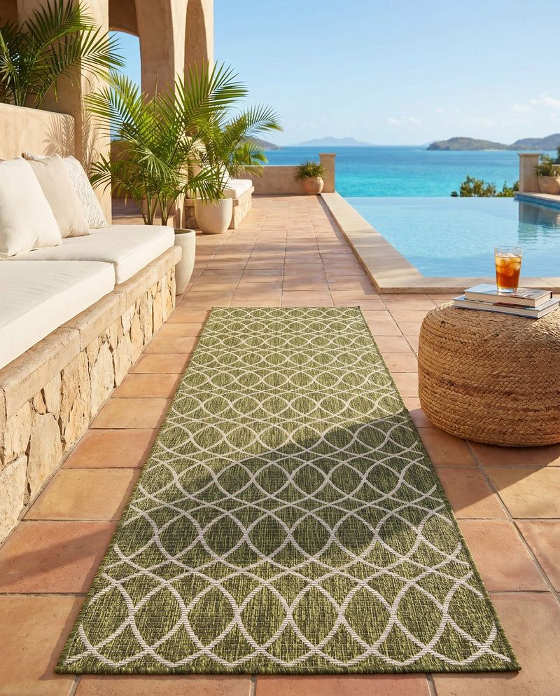 Savannah Pergola Collection Area Rug -  Pavilion (Green) Runner Green  lifestyle 41