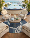 Seaside Haven Rugs Collection Area Rug - Harbor Round Navy Blue  lifestyle 18