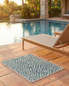 Urban Oasis Rugs Collection Area Rug -  Terrace (Teal) Rectangle Teal  lifestyle 29