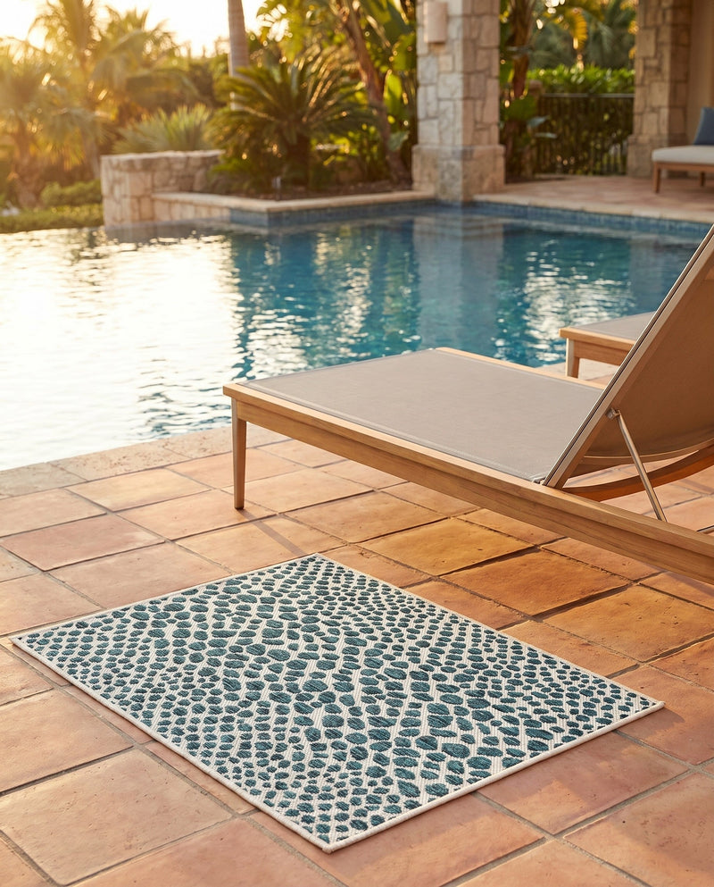Urban Oasis Rugs Collection Area Rug -  Terrace (Teal) Rectangle Teal  lifestyle 29