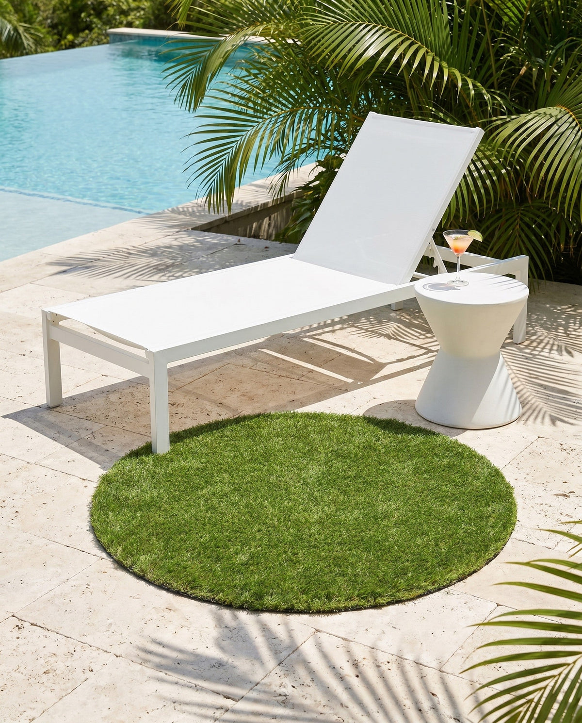 Meadow Retreat Collection Area Rug - Glen Round Green  lifestyle 122