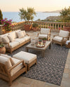 Savannah Pergola Collection Area Rug -  Pergola (Charcoal Gray) Rectangle Charcoal Gray  lifestyle 9
