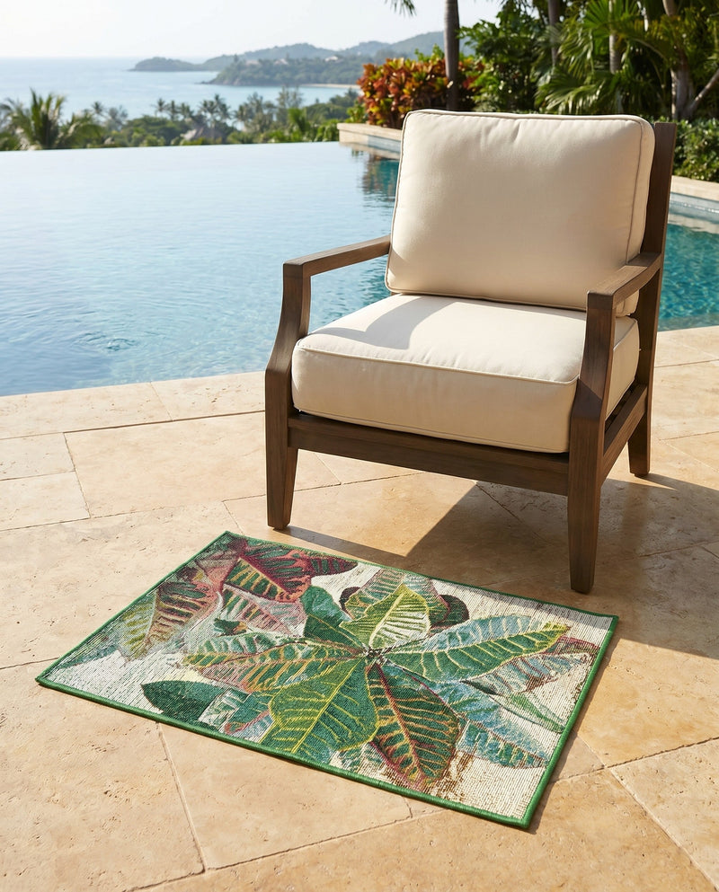 Seaside Blooms Collection Area Rug -  Fern Rectangle Multi  lifestyle 18