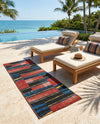 Urban Terrace Collection Area Rug -  Courtyard Runner Multi  lifestyle 62