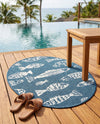 Seaside Haven Rugs Collection Area Rug -  Oceanview Oval Blue  lifestyle 27