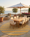 Urban Oasis Rugs Collection Area Rug -  District (Yellow and Aqua) Round Yellow and Aqua  lifestyle 16