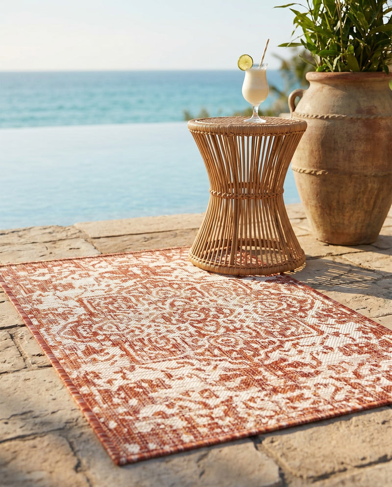 Urban Oasis Rugs Collection Area Rug -  Penthouse (Rust Red) Rectangle Rust Red  lifestyle 11