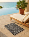 Patio Heritage Collection Area Rug - Savannah (Charcoal Gray) Rectangle Charcoal Gray  lifestyle 27