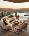 Urban Terrace Collection Area Rug -  Piazza Square White and Black  lifestyle 57