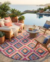 Mesa Oasis Rugs Collection Area Rug - Sedona Round Multi  lifestyle 53