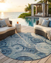 Urban Terrace Collection Area Rug -  Parkside Round Light Blue  lifestyle 52