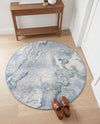 Urban Terrace Collection Area Rug -  Vertex Round Blue and Ivory  lifestyle 71