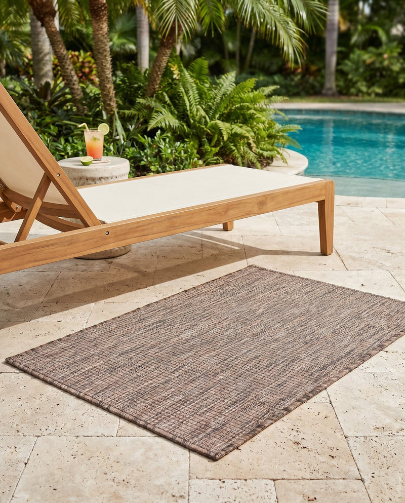 Seaside Serenity Collection Area Rug - Veranda (Light Brown) Rectangle Light Brown  lifestyle 42
