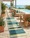 Terrace Fringe Collection Area Rug -  Veranda Runner Multi  lifestyle 41