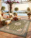 Patio Heritage Collection Area Rug -  Bower Rectangle Green  lifestyle 51