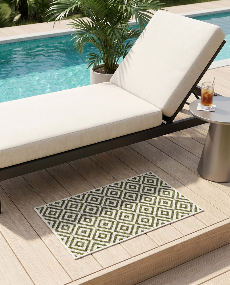 Urban Oasis Rugs Collection Area Rug -  Rooftop (Green) Rectangle Green  lifestyle 24