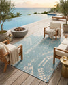 Desert Nomad Terrace Collection Area Rug - Sahara (Light Aqua) Rectangle Light Aqua  lifestyle 15