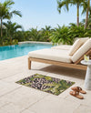 Seaside Blooms Collection Area Rug -  Lotus Rectangle Green  lifestyle 30