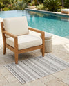 Seaside Stripes Collection Area Rug -  Boardwalk (Beige) Rectangle Beige  lifestyle 34