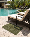 Garden Lattice Charm Collection Area Rug - Arbor (Green) Rectangle Green  lifestyle 8