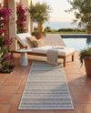 Seaside Stripes Collection Area Rug -  Boardwalk (Beige) Runner Beige  lifestyle 39