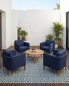 Urban Oasis Rugs Collection Area Rug -  Rooftop (Teal) Square Teal  lifestyle 22
