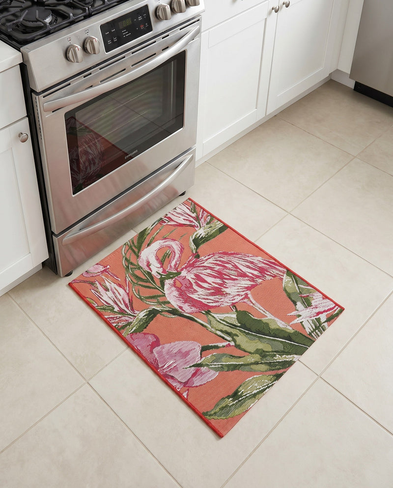 Seaside Blooms Collection Area Rug -  Kyoto Rectangle Coral  lifestyle 20