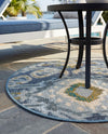 Urban Terrace Collection Area Rug -  Vista Round Blue  lifestyle 38