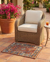 Patio Heritage Collection Area Rug -  Eden Rectangle Antique Red  lifestyle 26