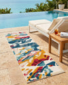 Outdoor Marrakesh Collection Area Rug -  Meknes Runner Multi  lifestyle 29