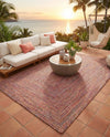 Sustainable Strands Indoor-Outdoor Oasis Collection Area Rug -  Sandbar (Multi) Rectangle Multi  lifestyle 13