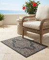 Patio Heritage Collection Area Rug -  Charleston (Charcoal Gray) Rectangle Charcoal Gray  lifestyle 21