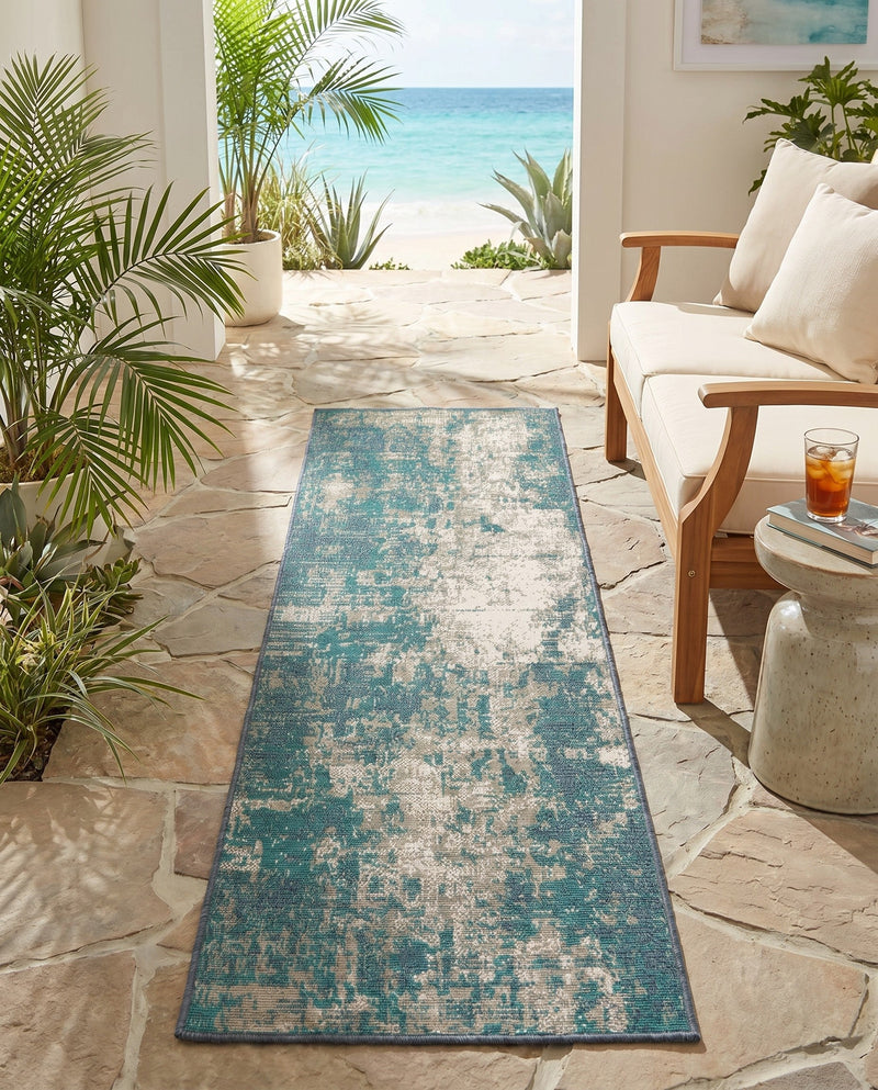 Seaside Haven Rugs Collection Area Rug -  Schooner Runner Blue  lifestyle 69