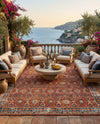 Patio Heritage Collection Area Rug -  Eden Rectangle Antique Red  lifestyle 11