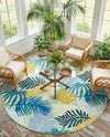 Seaside Blooms Collection Area Rug -  Sunkiss Round Multi  lifestyle 51