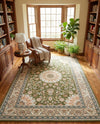 Patio Heritage Collection Area Rug -  Bower Rectangle Green  lifestyle 52